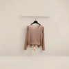 Pink warm long-sleeved top, a thin knitted base layer for women in spring and autumn Specification image